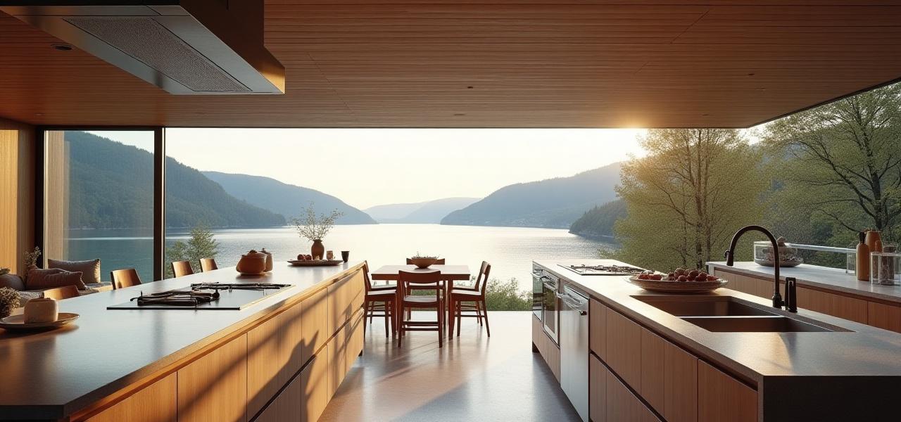 Skreddersydd kjøkken med utsikt over Oslofjorden